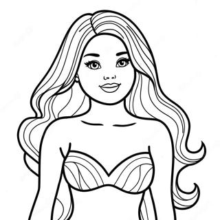 Traje De Baño De Barbie Páginas Para Colorear