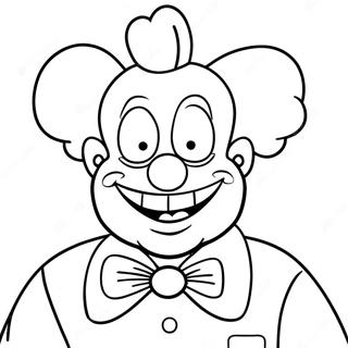 Pagina Para Colorear De Krusty El Payaso En Un Traje Divertido 52997-44062