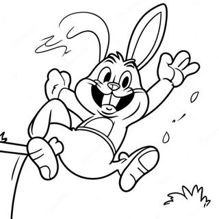 Pagina Para Colorear De Bugs Bunny Haciendo Un Mate 532-425