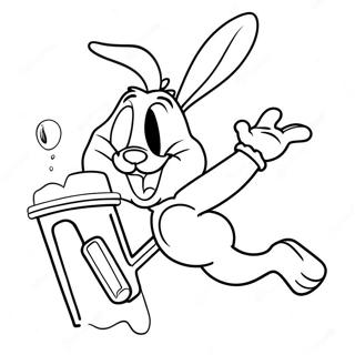 Pagina Para Colorear De Bugs Bunny Haciendo Un Mate 532-426