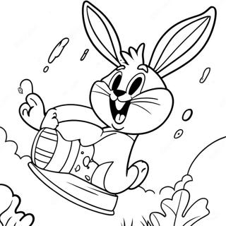 Pagina Para Colorear De Bugs Bunny Haciendo Un Mate 532-427