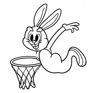 Pagina Para Colorear De Bugs Bunny Haciendo Un Mate 532-428