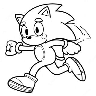 Pagina Para Colorear De Sonic Corriendo Rapido 53308-44308