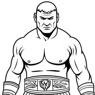 Pagina Para Colorear De Silueta De Luchador Wwe Dinamico 53328-44328