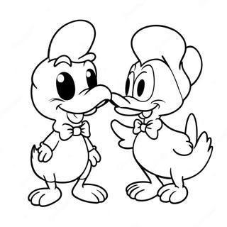 Pagina Para Colorear De Donald Y Daisy Duck 53458-44411