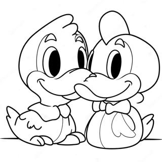 Pagina Para Colorear De Donald Y Daisy Duck 53458-44412