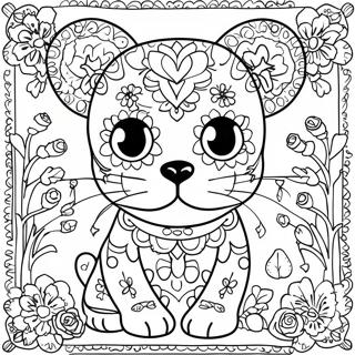 Pagina Para Colorear De Animales Del Dia De Los Muertos 53468-44406