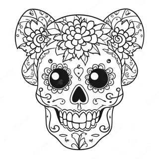 Pagina Para Colorear De Animales Del Dia De Los Muertos 53468-44407