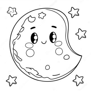 Pagina Para Colorear De Luna Y Estrellas 53508-44452