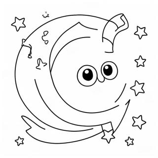 Pagina Para Colorear De Luna Y Estrellas 53508-44605