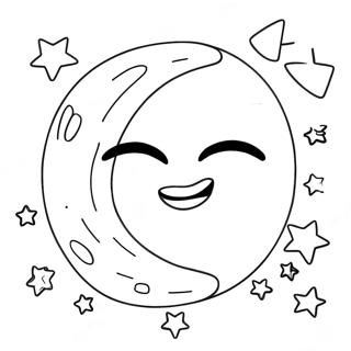 Pagina Para Colorear De Luna Y Estrellas 53508-44606