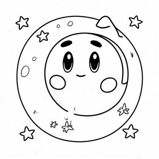 Pagina Para Colorear De La Luna Brillante Y Las Estrellas Centelleantes 53509-44454