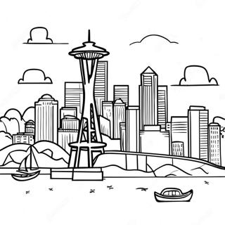 Pagina Para Colorear Del Horizonte De Seattle 53528-44478