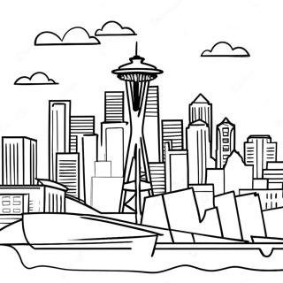 Pagina Para Colorear Del Horizonte De Seattle 53528-44480