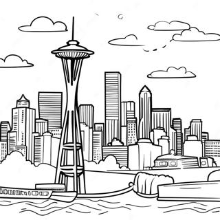 Pagina Para Colorear Del Horizonte De Seattle 53528-44622