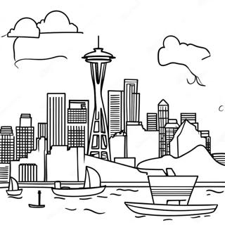 Pagina Para Colorear Del Horizonte De Seattle 53528-44624