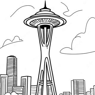 Pagina Para Colorear De La Aguja Espacial De Seattle 53529-44474