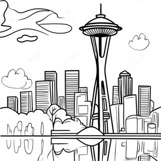 Pagina Para Colorear De La Aguja Espacial De Seattle 53529-44625