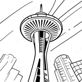 Pagina Para Colorear De La Aguja Espacial De Seattle 53529-44626