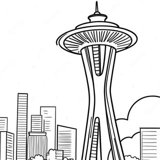 Pagina Para Colorear De La Aguja Espacial De Seattle 53529-44627