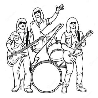 Pagina Para Colorear De La Banda De Rock Clasico 53539-44487