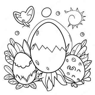 Pagina Para Colorear De La Busqueda De Huevos De Ostara Coloridos 53549-44507