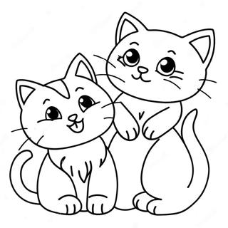 Pagina Para Colorear De Gatitos Juguetones 53589-44524