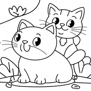 Pagina Para Colorear De Gatitos Juguetones 53589-44671