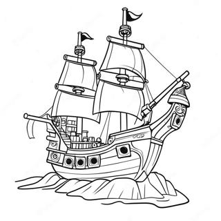 Pagina Para Colorear Del Barco Pirata De Lego 53628-44707