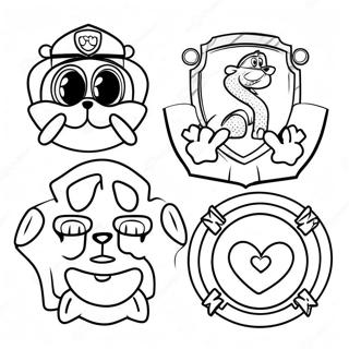 Pagina Para Colorear De Las Insignias De Paw Patrol 53648-44557