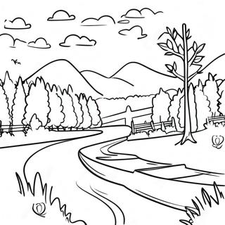 Pagina Para Colorear De Paisaje De Vermont 53698-44760