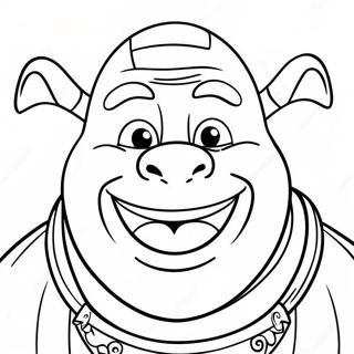 Pagina Para Colorear De La Cara Feliz De Shrek 53748-44789