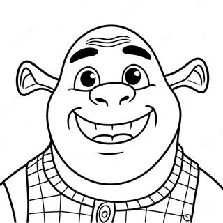 Pagina Para Colorear De La Cara Feliz De Shrek 53748-44790