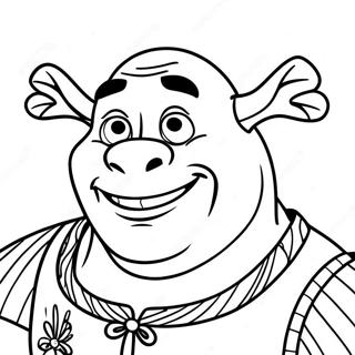 Pagina Para Colorear De La Cara Feliz De Shrek 53748-44791