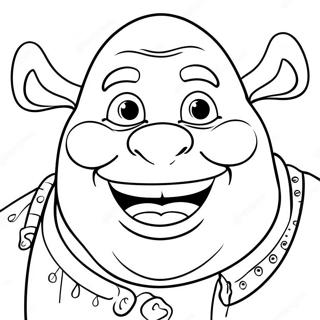 Pagina Para Colorear De La Cara Feliz De Shrek 53748-44792