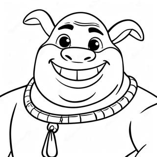 Pagina Para Colorear De Shrek Con Una Gran Sonrisa 53749-44800