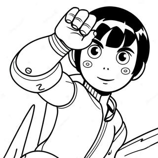 Rock Lee Páginas Para Colorear