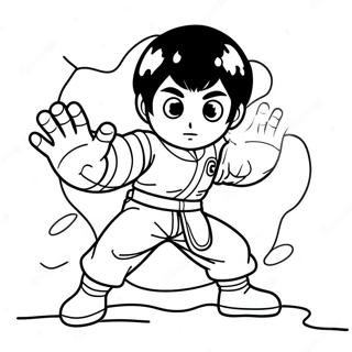 Pagina Para Colorear De Rock Lee En Pose Dinamica 53779-44826