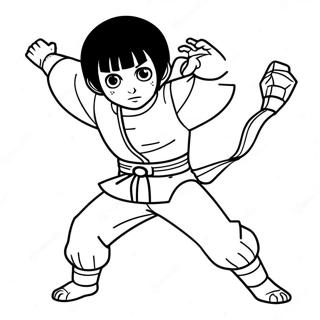 Pagina Para Colorear De Rock Lee En Pose Dinamica 53779-44828