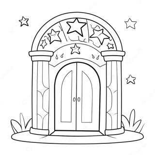 Pagina Para Colorear De Portal Magico Con Estrellas 53809-44838