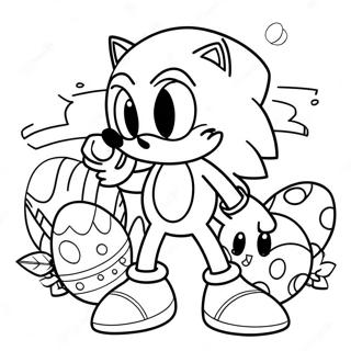 Sonic De Pascua Páginas Para Colorear