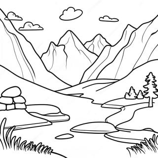 Pagina Para Colorear De Paisaje De Tundra 53888-44906