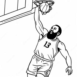 Pagina Para Colorear De James Harden Haciendo Un Mate 53899-44917