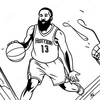 Pagina Para Colorear De James Harden Haciendo Un Mate 53899-44918