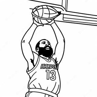 Pagina Para Colorear De James Harden Haciendo Un Mate 53899-44920