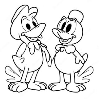 Pagina Para Colorear De Donald Y Daisy 53918-44930