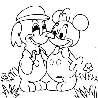 Pagina Para Colorear De Donald Y Daisy 53918-44931