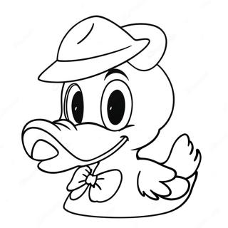 Pagina Para Colorear De Pato Donald Con Un Sombrero Tonto 53919-44933