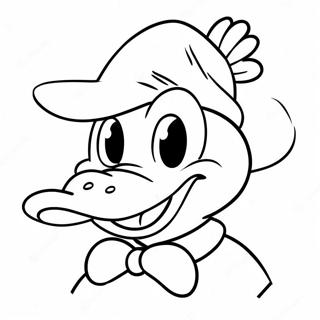 Pagina Para Colorear De Pato Donald Con Un Sombrero Tonto 53919-44934