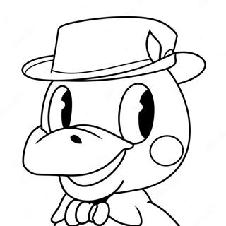 Pagina Para Colorear De Pato Donald Con Un Sombrero Tonto 53919-44935